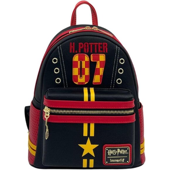 Harry Potter Quidditch Style Red Gold Faux Leather Shoulder Bag - Water Resistan